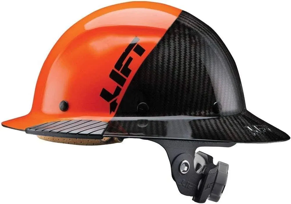 Dax FB Carbon Fiber/50-50 Safety Helmet Orange, OS