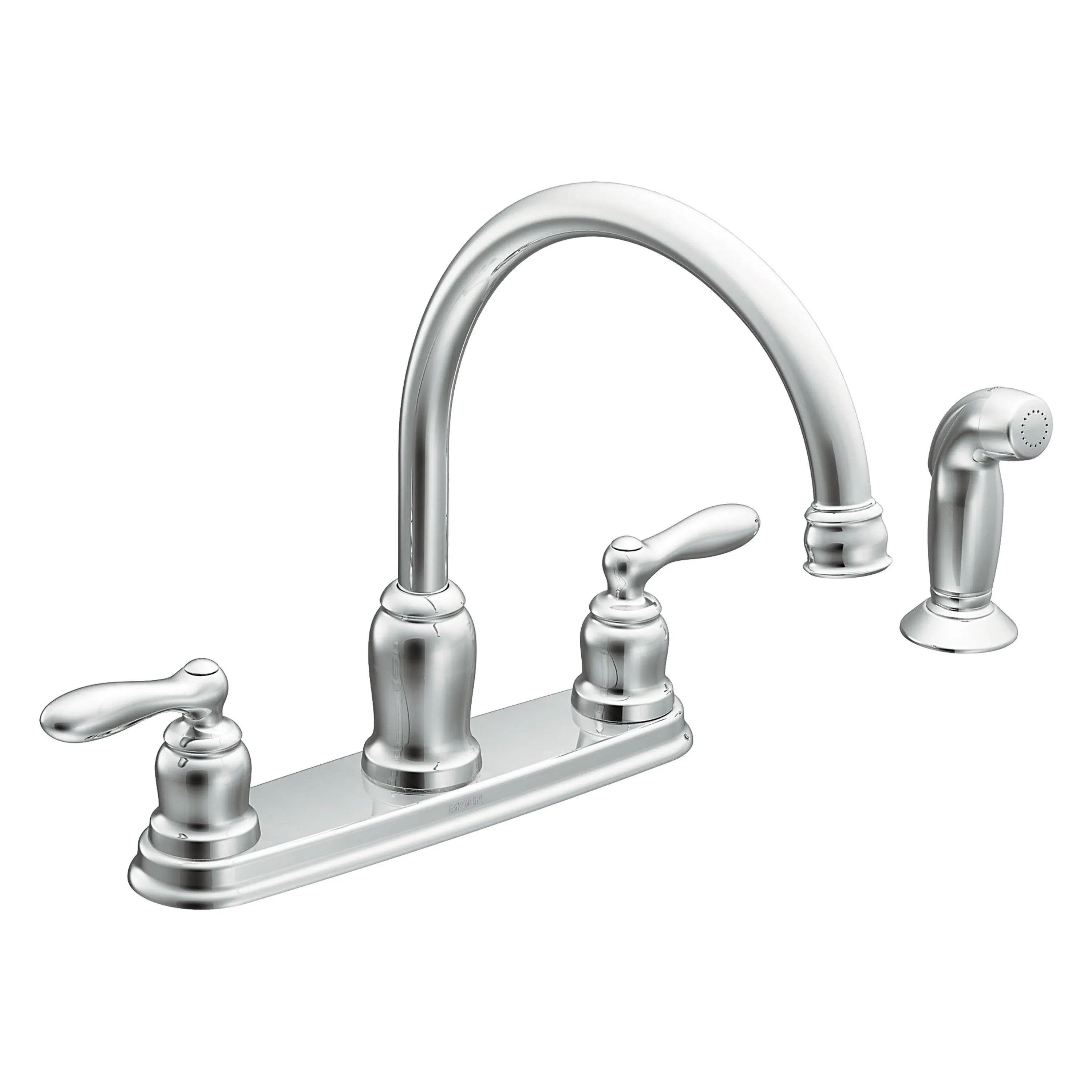 Moen CA87888 Caldwell Chrome 2 Handle High Arc Kitchen Faucet NEW