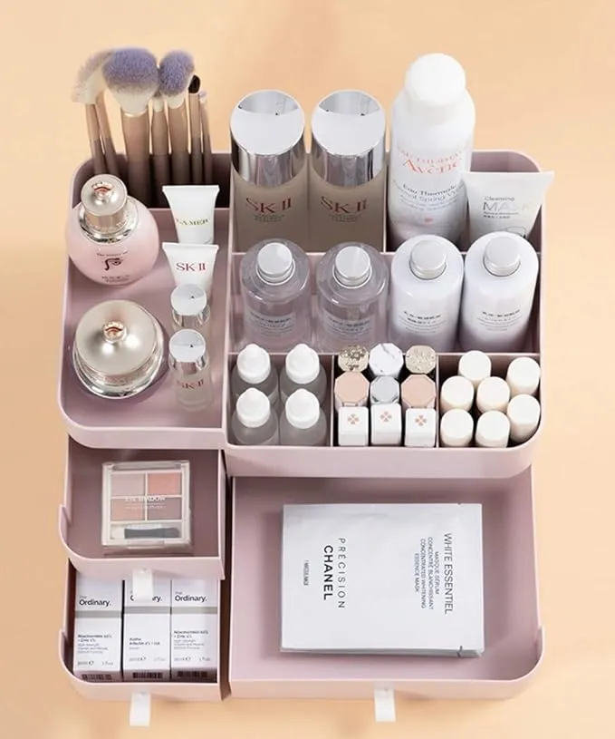 MIUOPUR Make-up-Organizer für Schminktisch, große Kapazität, Schreibtisch-Organizer mit Schubladen für Kosmetik, Lippenstifte, Schmuck, Nagelpflege, Hautpflege, ideal für Schlafzimmer und Badezimmer,