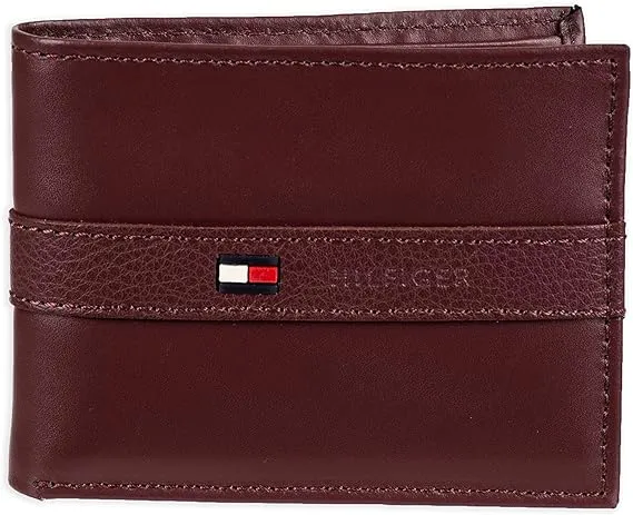 Tommy Hilfiger Men's Classic Bifold Wallet with ID Window and Multiple Card Slots