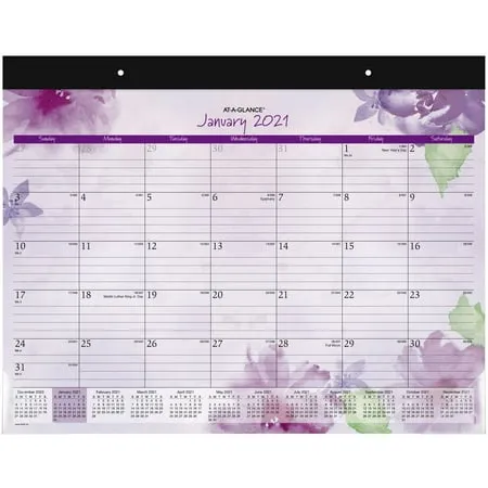 AT-A-GLANCE Beautiful Day Desk Pad Calendar