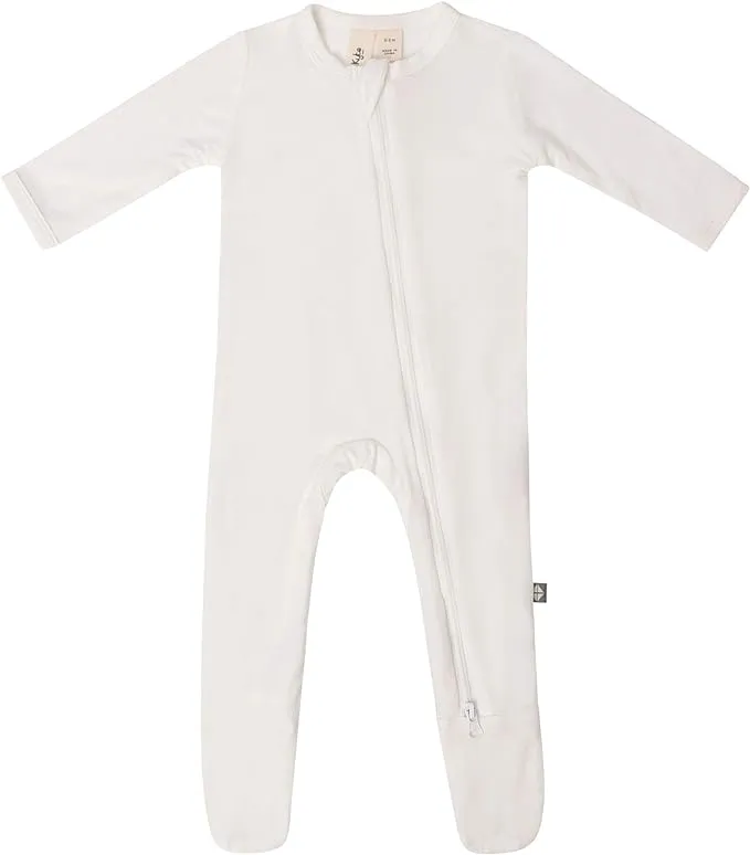 KYTE BABY Unisex Zipper Closure Footies, Rayon Made From Bamboo, 0-24 Months