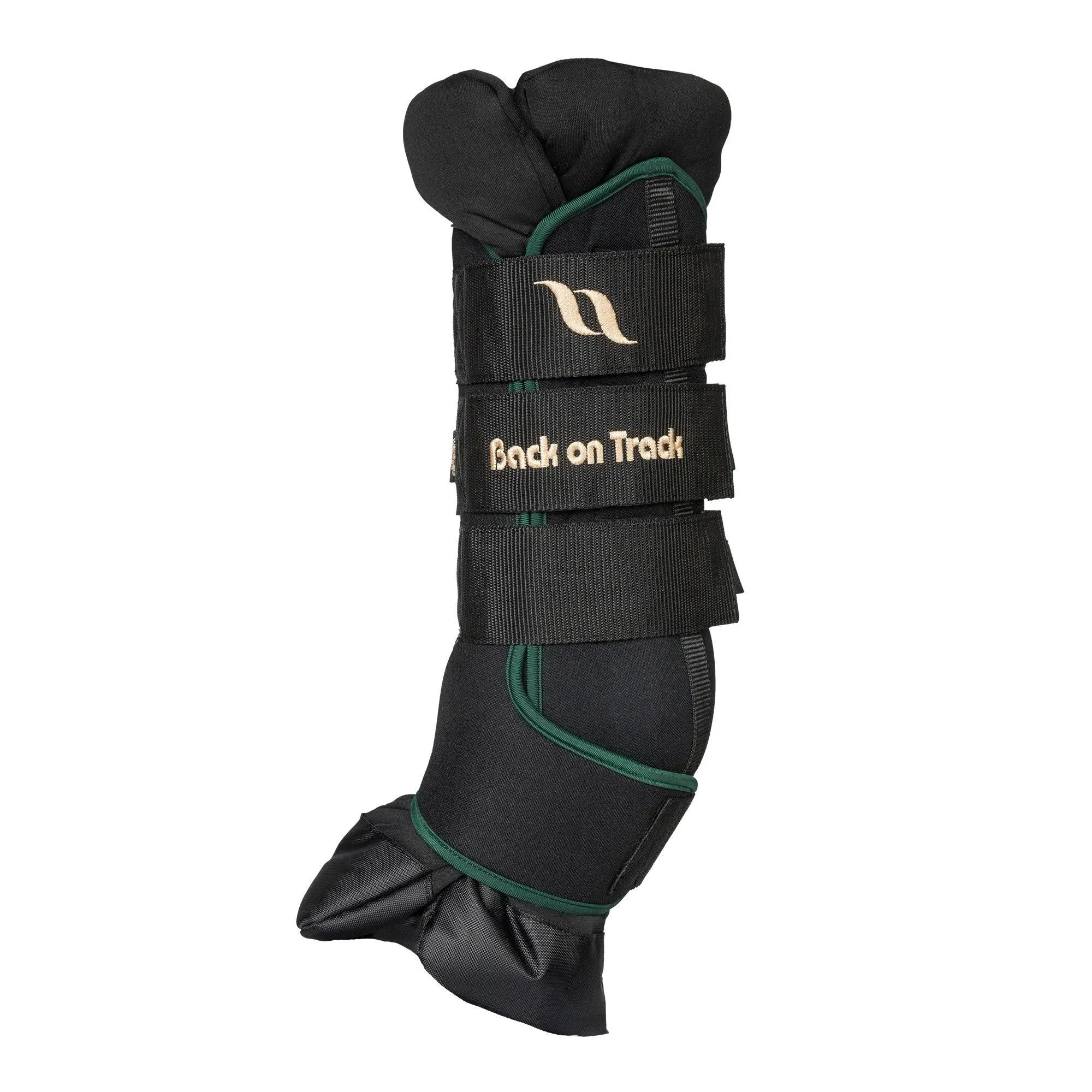 Back on Track Royal Quick Wraps Deluxe - Equestrian Sport Flexible Supportive Protective Horse Leg Wraps with Hook & Loop Closure - Black - 12" - S