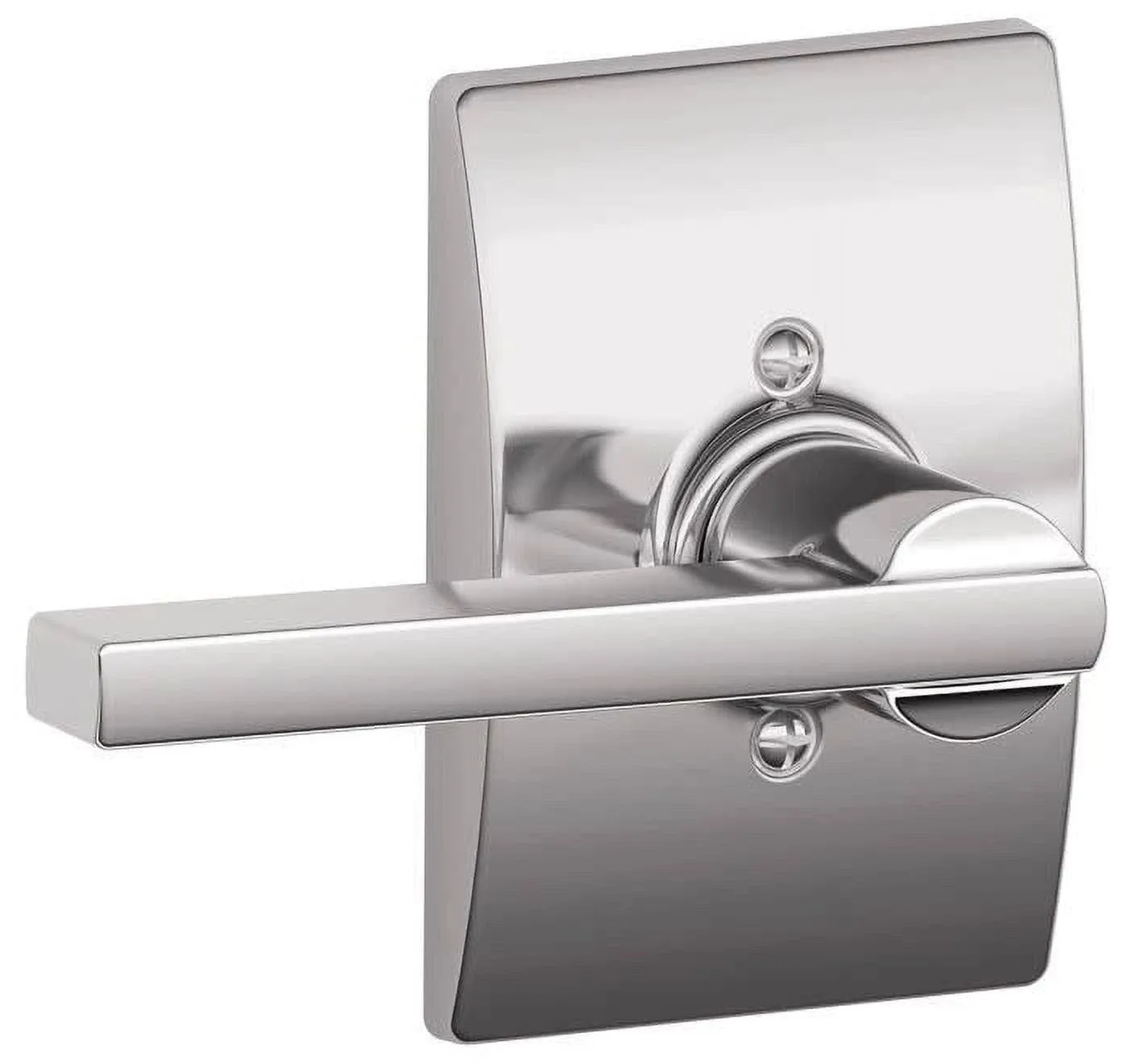 SCHLAGE Lock Company Latitude Lever with Century Trim Non-Turning Lock, Polished Nickel (F170 LAT 618 CEN)