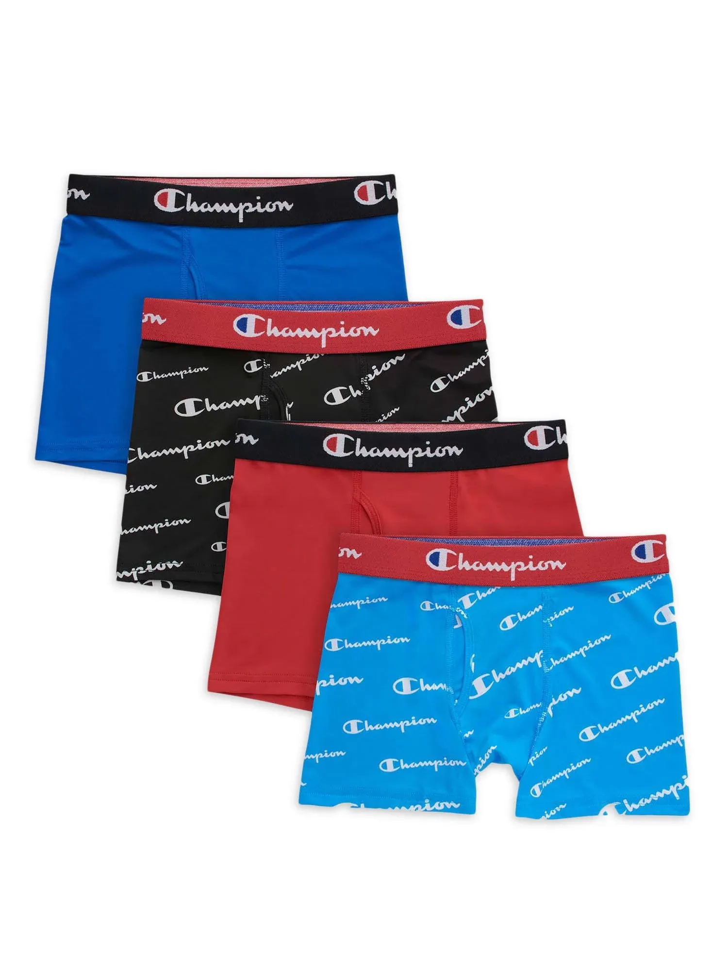 Champion Boys' 4-Pack Everyday Active Stretch Boxer Briefs