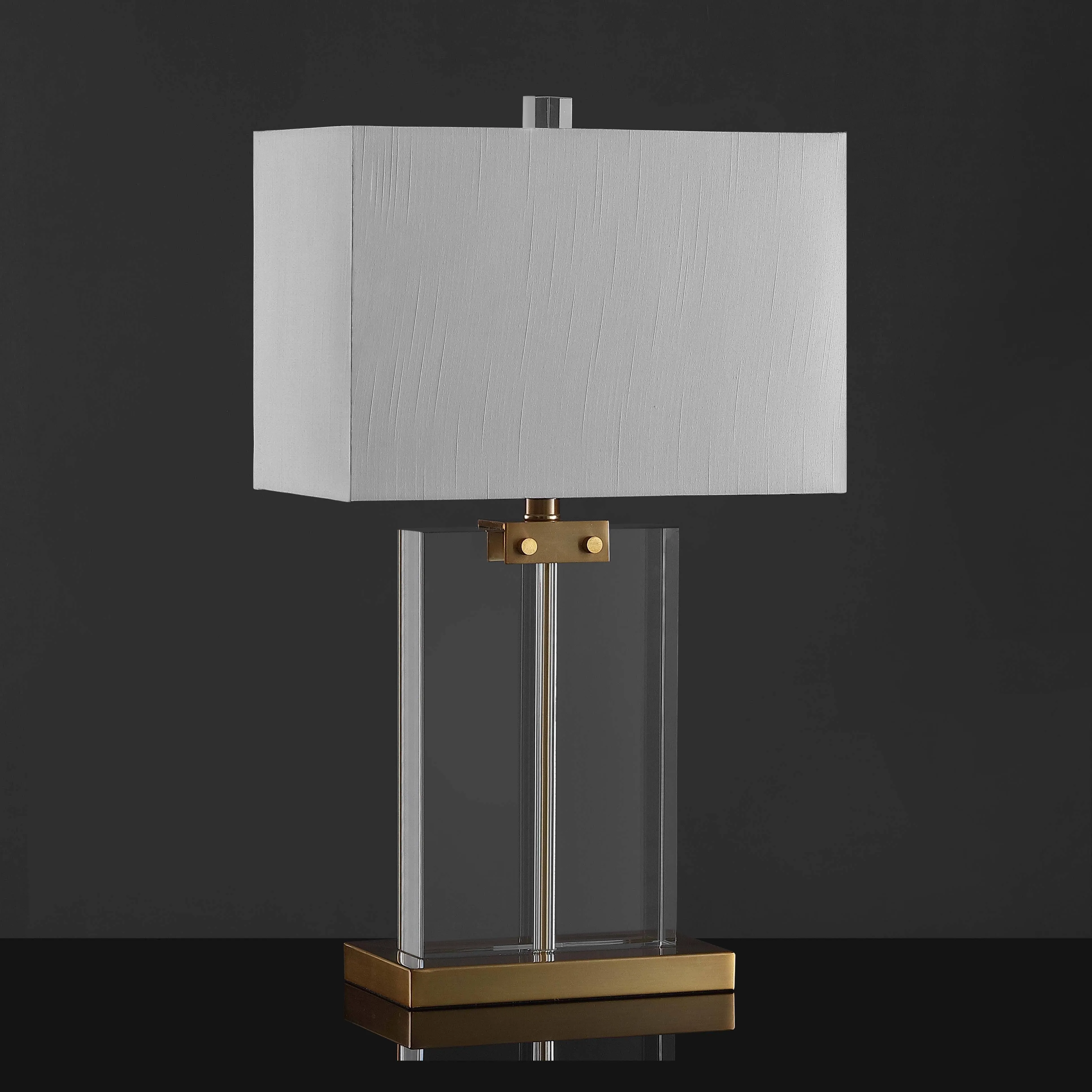 Safavieh Maddock Crystal Table Lamp White/Gold - Transitional - Table Lamps - by Safavieh | Houzz