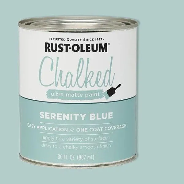 Rust-Oleum 30 oz. Chalked Serenity Blue Ultra Matte Interior Paint (2-Pack) 285139