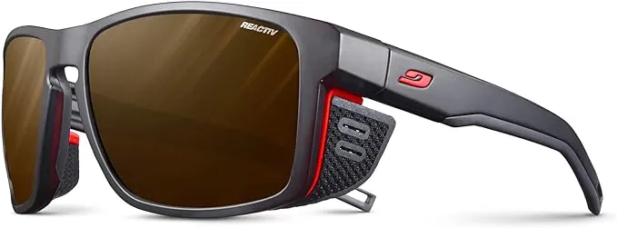 Julbo Shield M Glacier Sunglasses Men & Women/Photochromic lenses for Mountaineers, Hiking, Skiing & Snow travel 100% UV