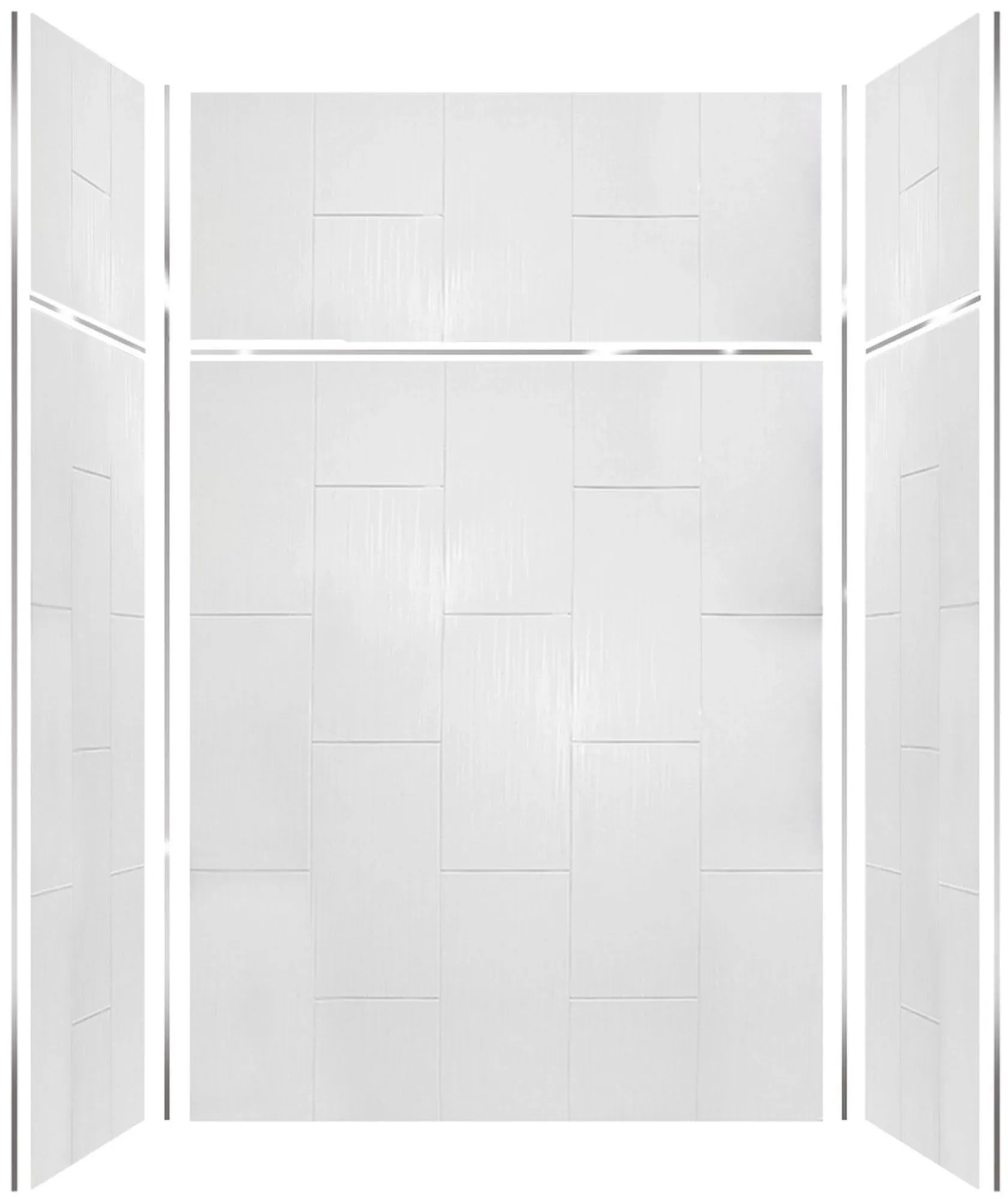 Transolid PWKX60367224-231 Prodigy 60"x36"x96" Shower Wall Kit, White Vertical