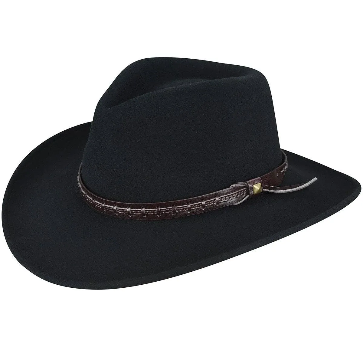 Men's Bailey Firehole Wool LiteFelt Western Hat: Size: Small Black