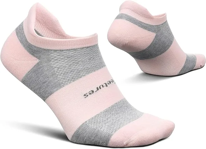 Feetures High Performance Cushion No Show Tab Socks Pink Blanket Small