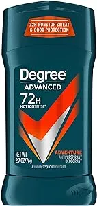 Degree Men Adventure Advanced Protection Antiperspirant Deodorant Stick, 2.7 oz (Pack of 6)