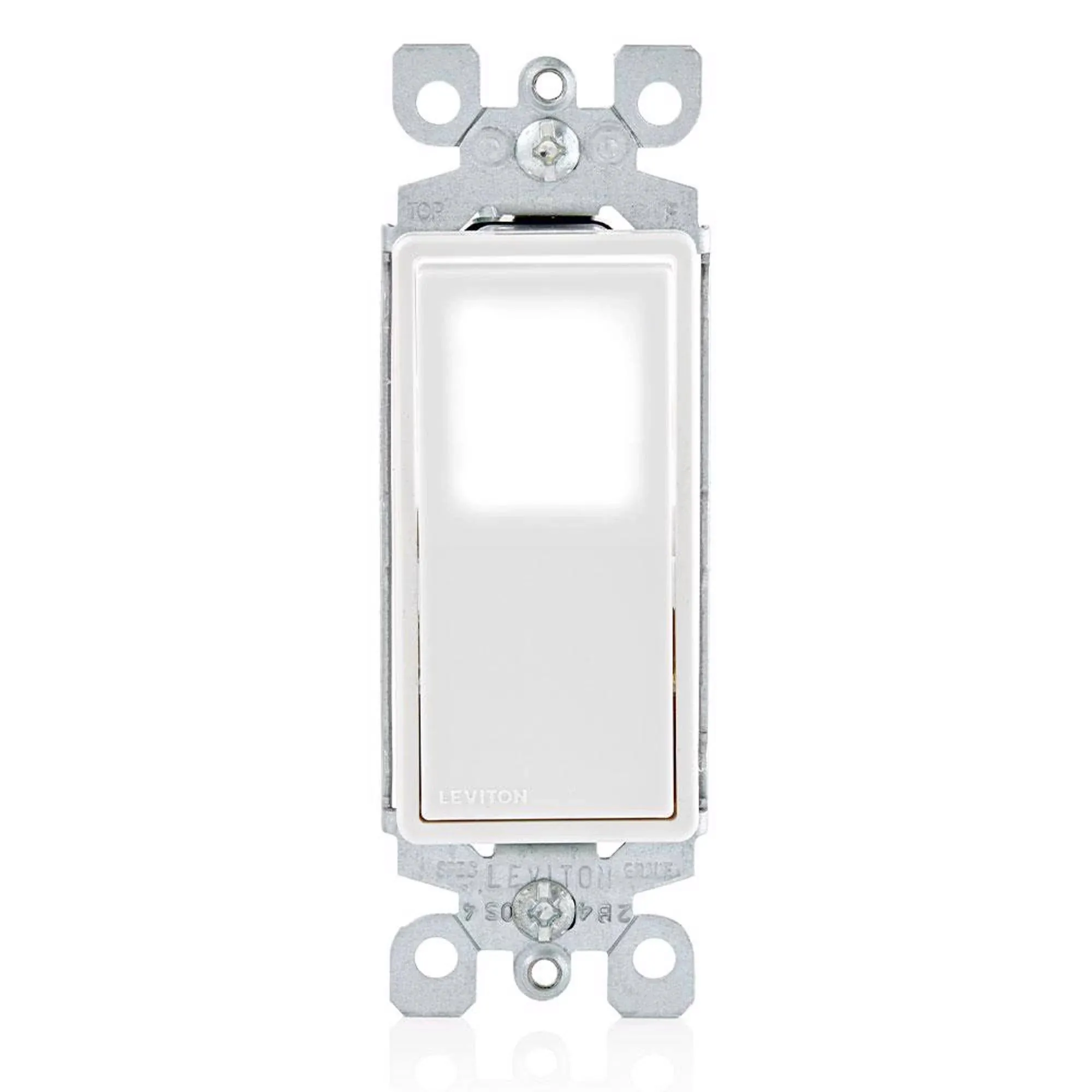 Leviton Decora White LED Illuminated Rocker Single-Pole Switch L5611-2W