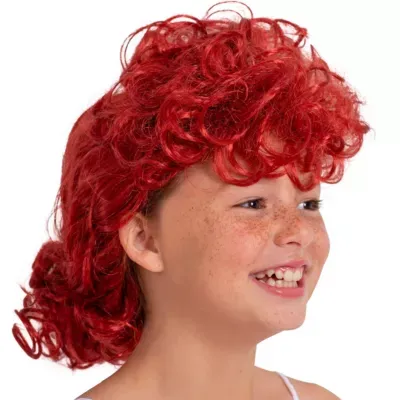 Skeleteen Auburn Lucy Costume Wig - Red 50S Housewife Costume Hair Updo Wigs Accessories For Girls