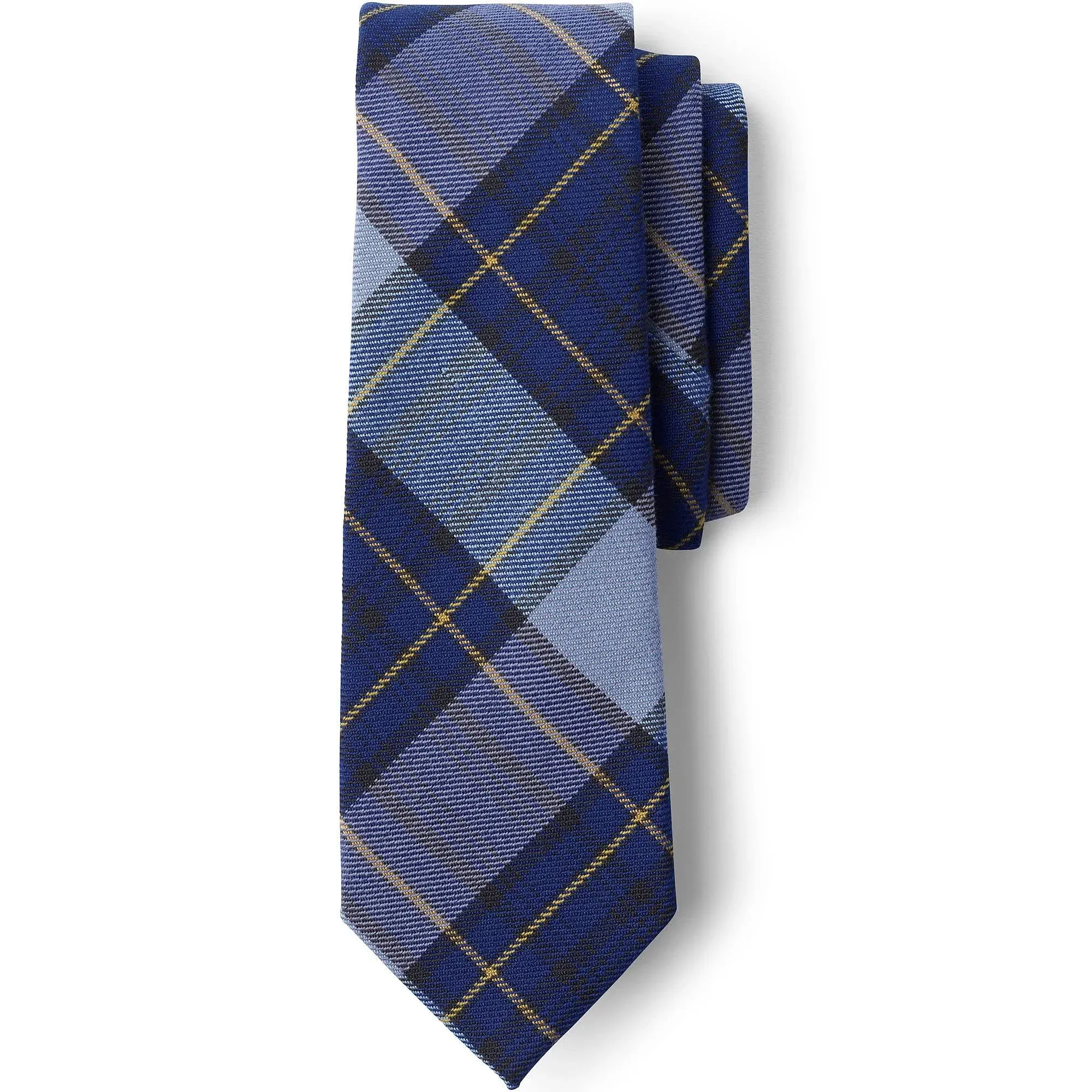 Lands' End Kids Plaid to Be Tied Tie - Clear Blue Plaid