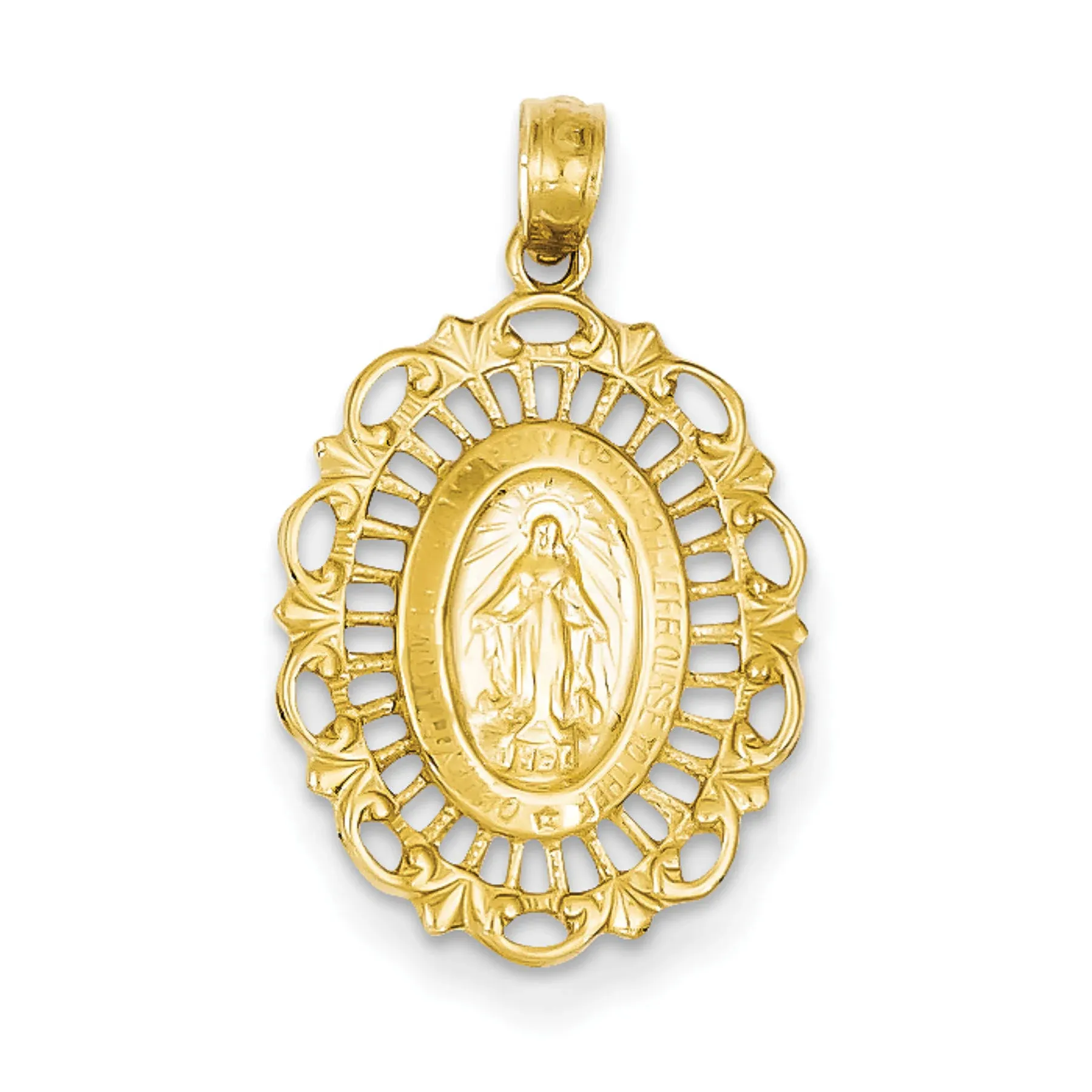 14K Yellow Gold Miraculous Medal