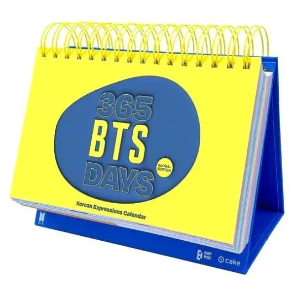 365 BTS DAYS Global Edition - Official BTS Merchandise, Daily Flip Calendar with Useful Korean Expressions Used by BTS, Perpetual Desk Calendar, BTS Year Poster Included, Kpop Merch, BTS Gift Idea