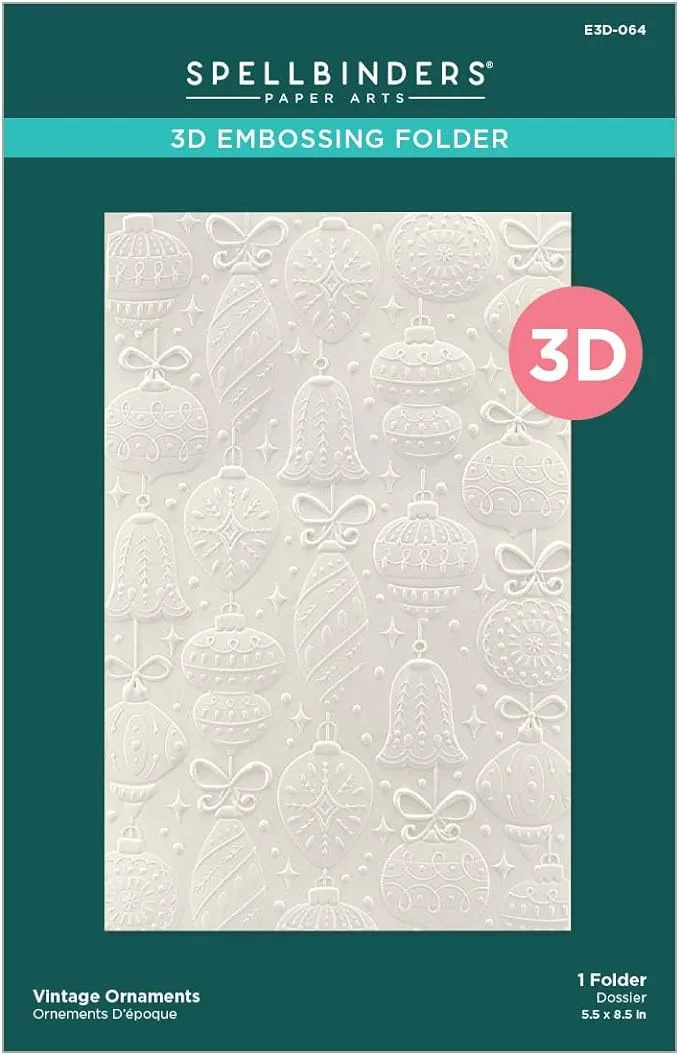 Spellbinders Four Petal Floral 3D Embossing Folder, ClearSpellbinders Four Petal Floral 3D Embossing Folder, Clear