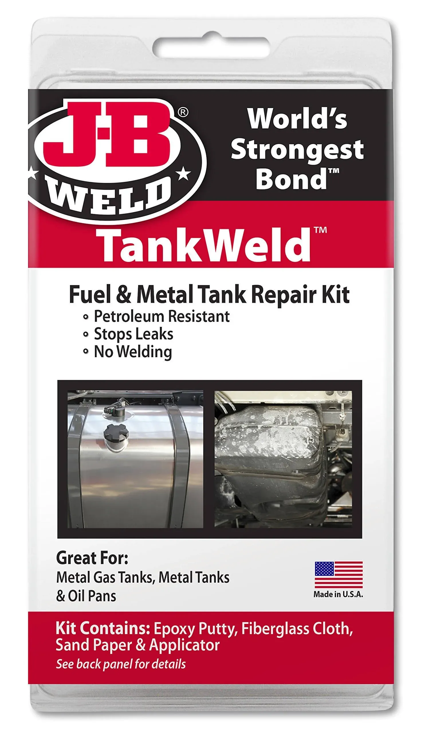 J-B Weld 2110 Metal Fuel Tank Repair Kit, Gray