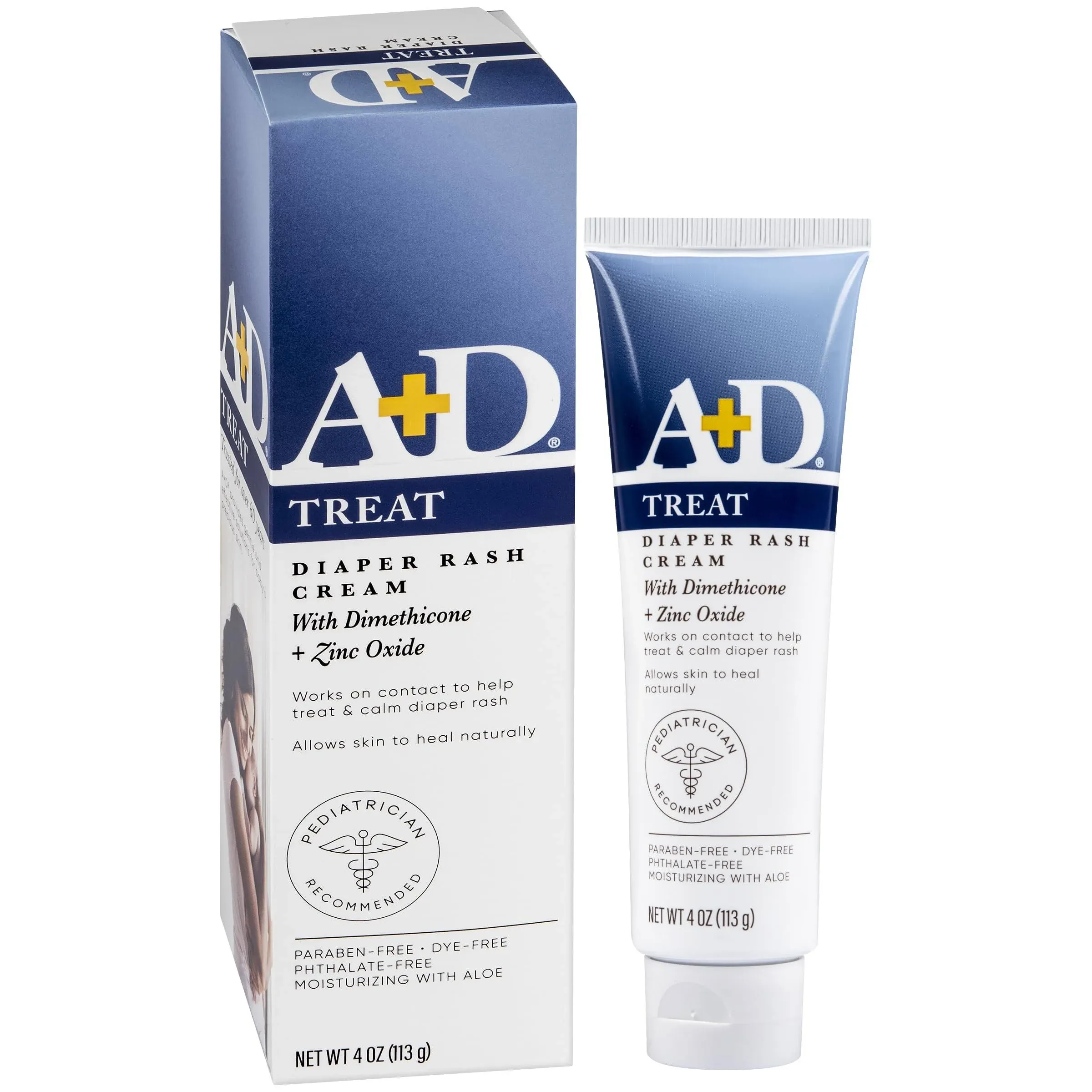 A+D Zinc Oxide Diaper Rash Cream - 4oz