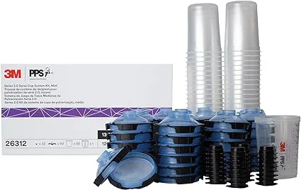 3M - 26312 - PPS Series 2.0 Spray Cup System Kit, Midi (13.5 fl oz, 400 ml), 125 Micron Filter