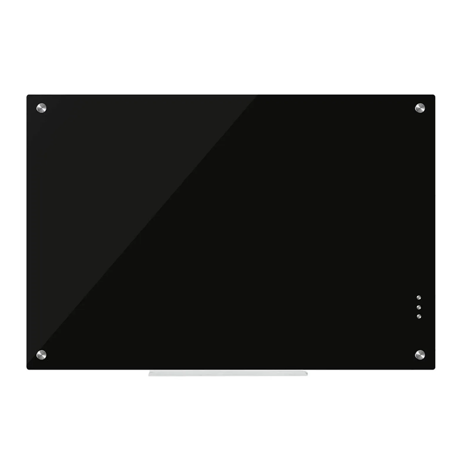 Magnetic Glass Board,Glass Whiteboard,24 x18 Inches Glass Dry Erase White Board, Black