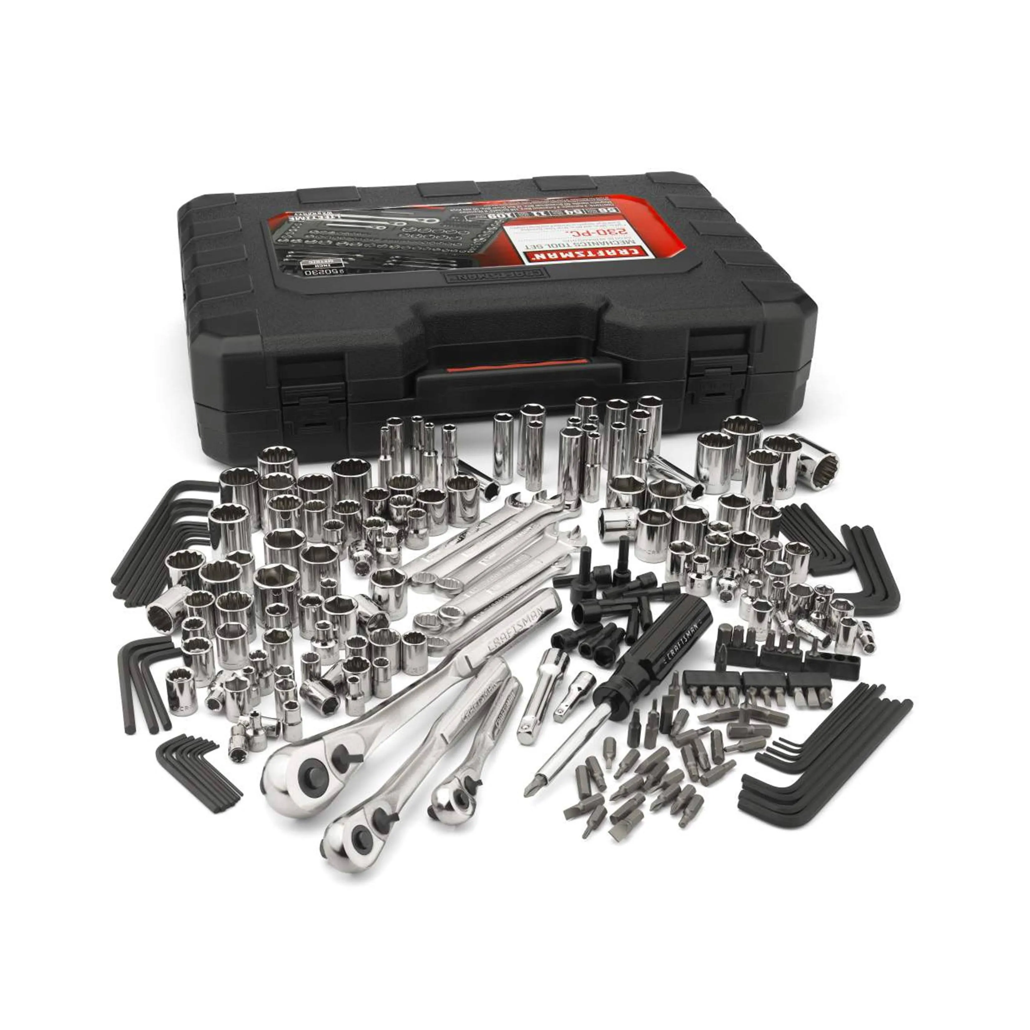 Craftsman 230-Piece Silver Finish Standard Metric Mechanics Tool Set 230 pc #165