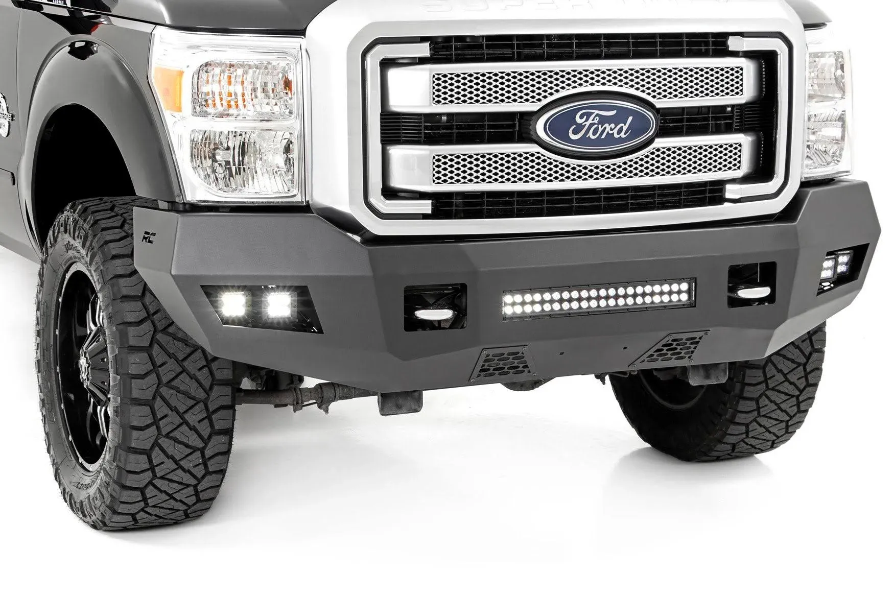 Rough Country Heavy Duty LED Front Bumper for 11-16 Ford Super Duty - 10783