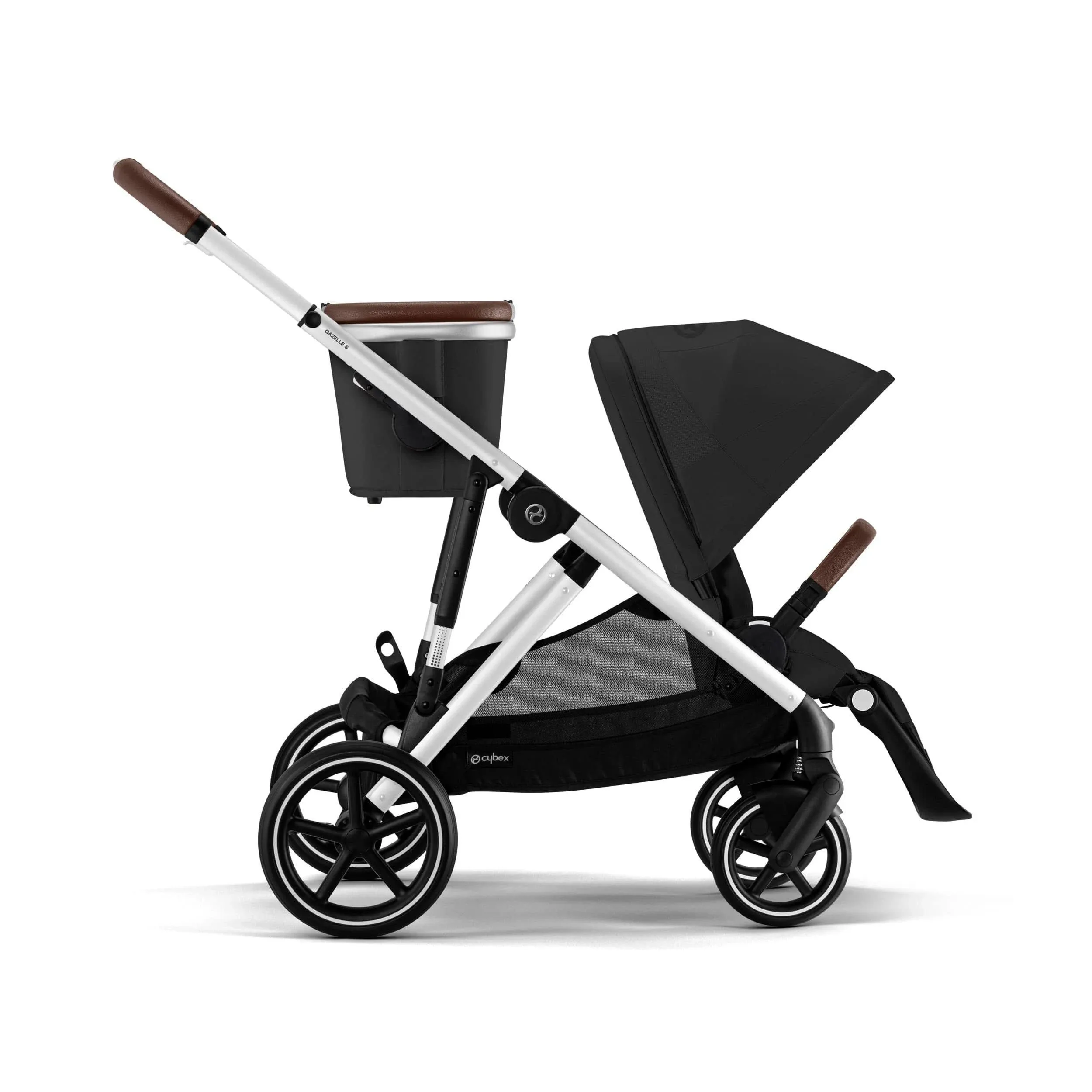 Cybex Gazelle S 2 Stroller - Moon Black (Silver Frame)