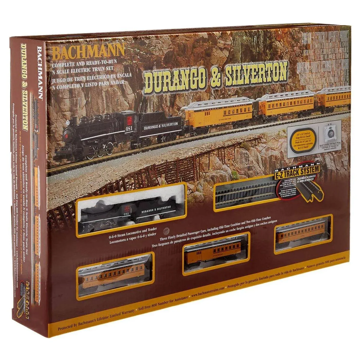 Bachmann Trains - Durango & Silverton Ready To Run Electric Train Set - N Scale 0.5 Liters