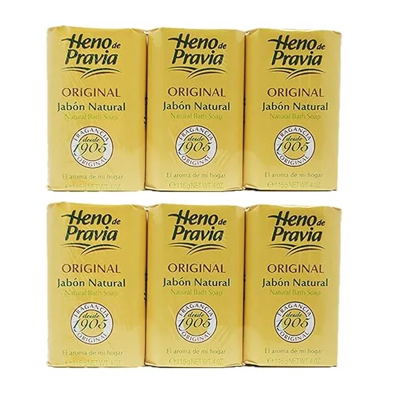 Heno De Pravia Soap LARGE 4.4 oz. Ea. ORIGINAL ( 6 Soaps Total)