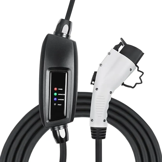 Lectron Level 1 EV Charger ETL Certified 110V 15 Amp 16 ft Extension Cord & J1772 Cable