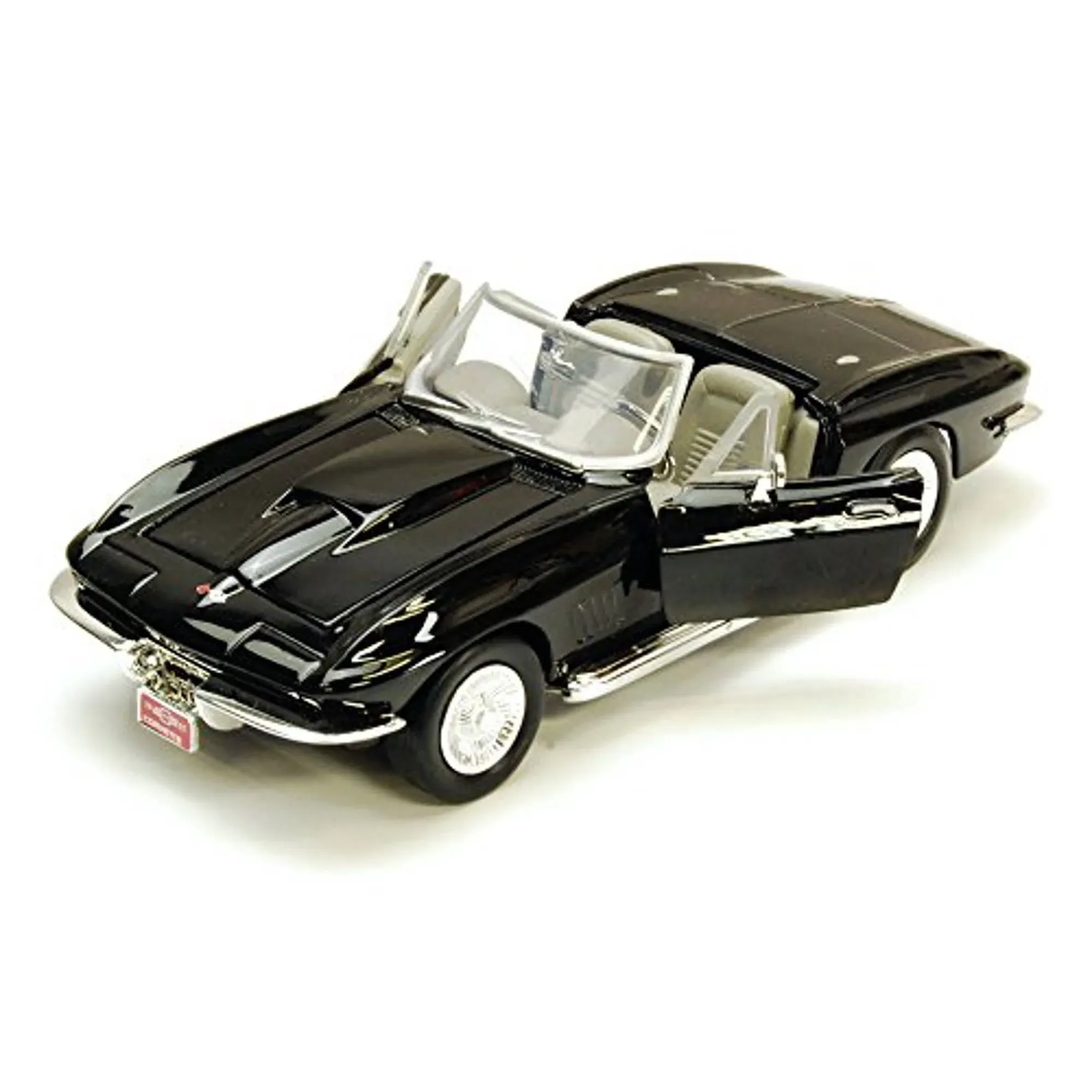 1967 Chevy Corvette Black Motormax 73224 1/24 Scale Diecast Model Toy Car