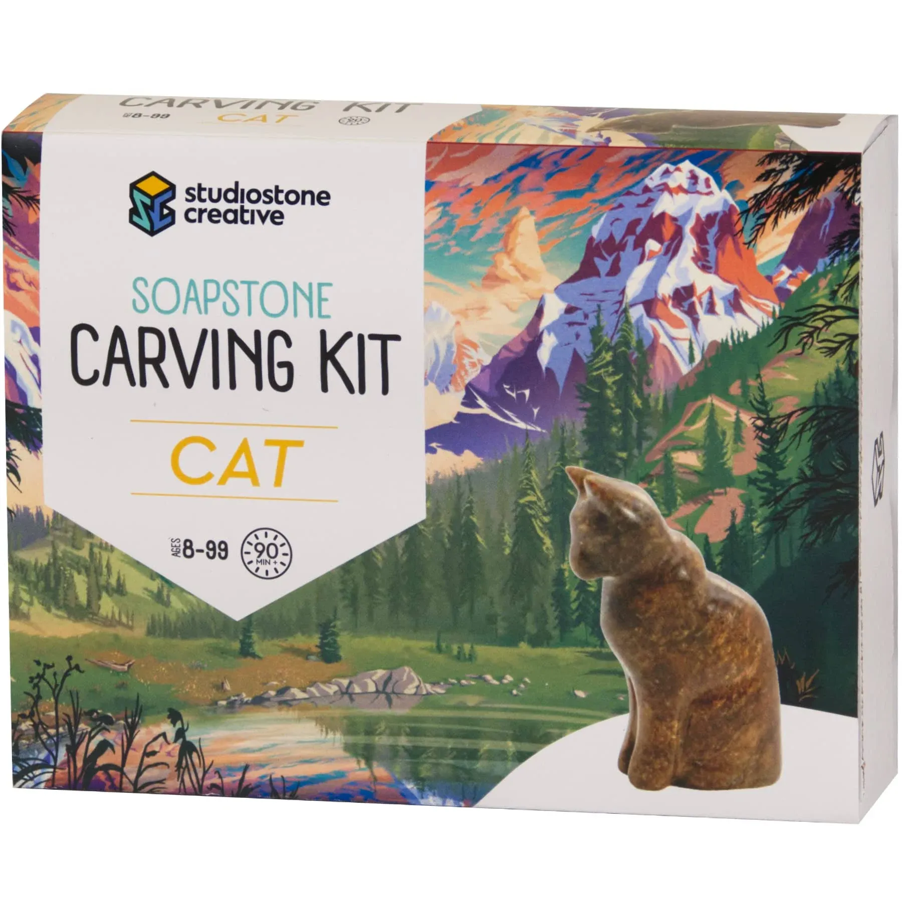 Studiostone: Cat Soapstone Carving Kit