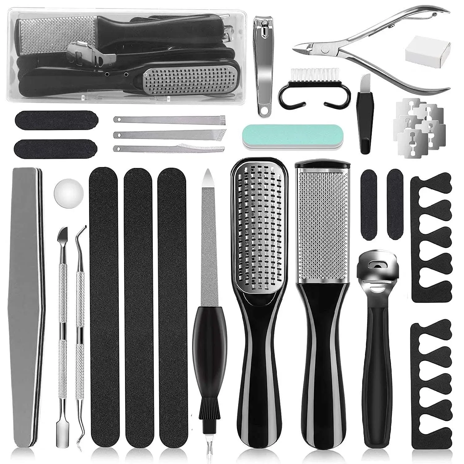 36 in 1 Pedicure Kit Professional Pedicure Tools Foot Rasp Foot Dead Skin Remov