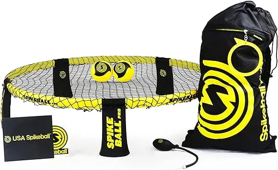 Spikeball Pro Kit (Tournament Edition) - Includes Upgraded Stronger Playing Net, New Balls Designed to Add Spin, Portable Ball Pump Gauge, Backpack - As Seen on Shark Tank TV