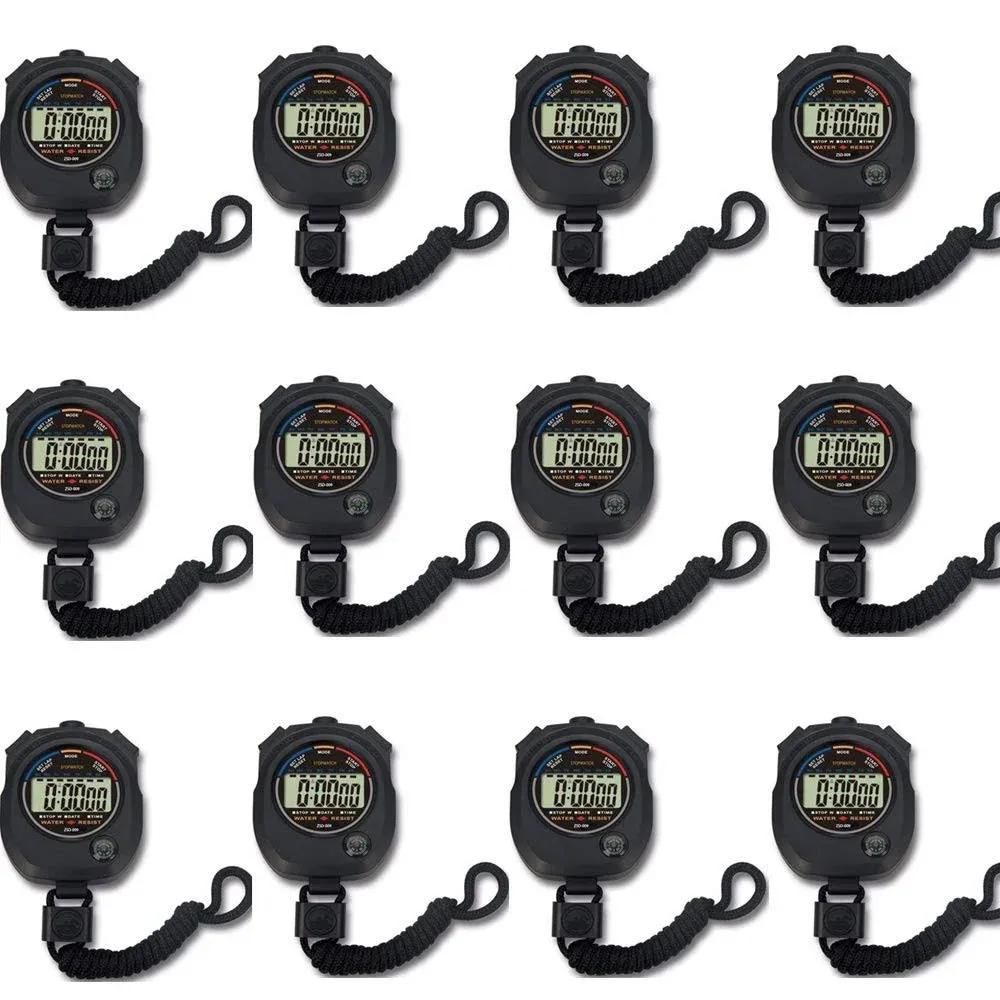 Pgzsy 12 Pack Multi-function Electronic Digital Sport Stopwatch Timer, Large ...