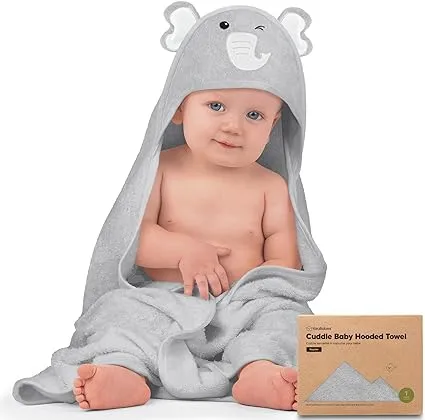 KeaBabies Baby Hooded Towel - Viscose from Bamboo Baby Towel Organic Bamboo Towel - Infant Towels - Large Hooded Towel - Baby Bath Towel with Hood for Girls, Babies, Newborn Boys, Toddler (Owl)