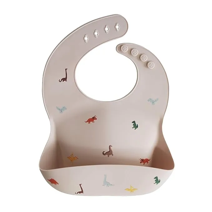 Mushie - Silicone Baby Bib - Rainbows