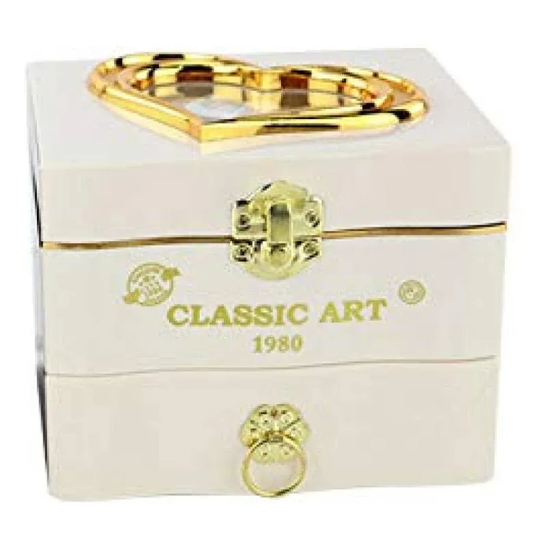 CALIDAKA Musical Jewellery Box with Classic Rotating Ballerina Dancer Music Box ...