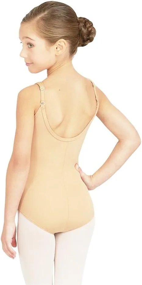 Capezio Girls Team Basics Camisole Leotard w/ Adjustable Straps - Beige