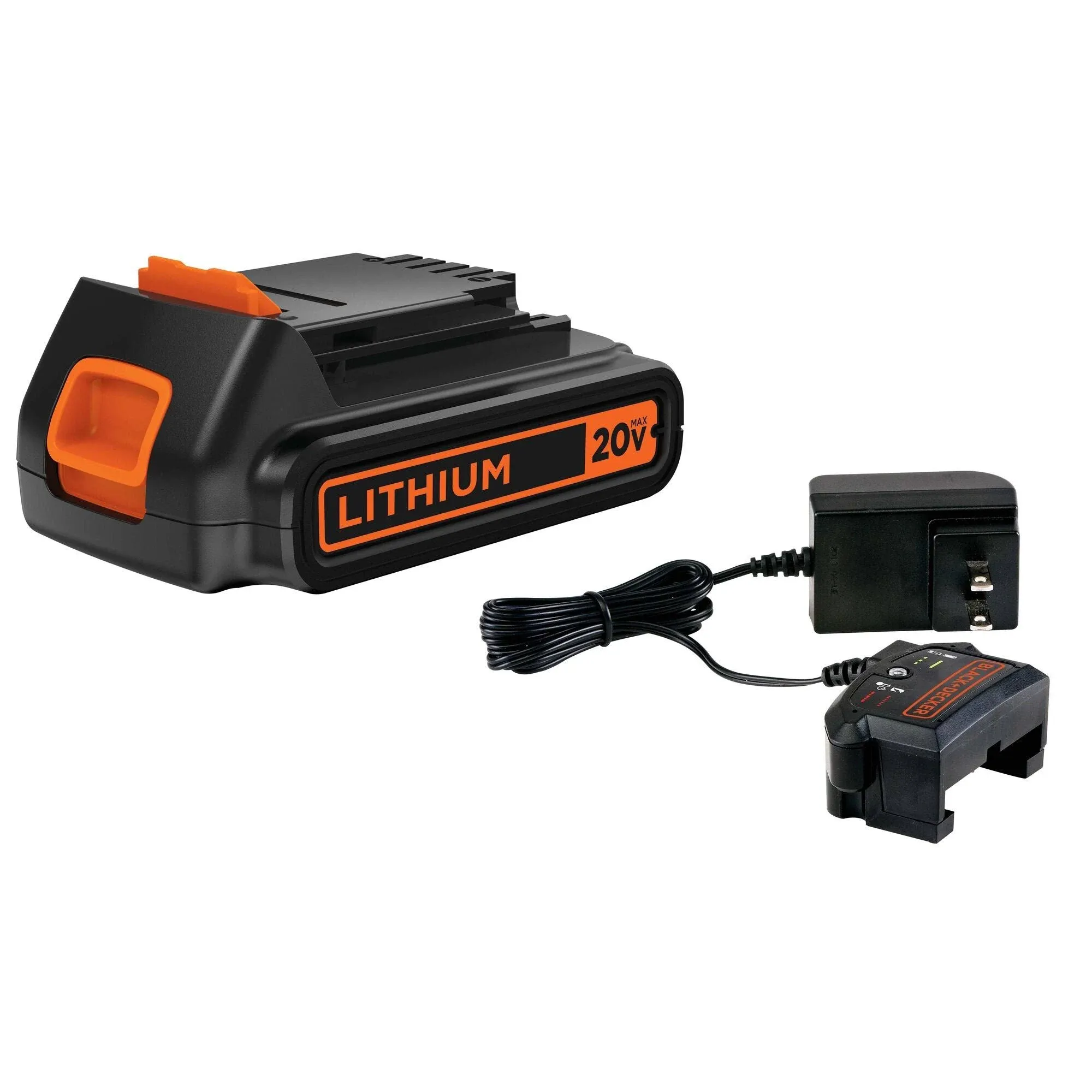 BLACK+DECKER 20-Volt Battery + Cup Charger, LBXR20CK