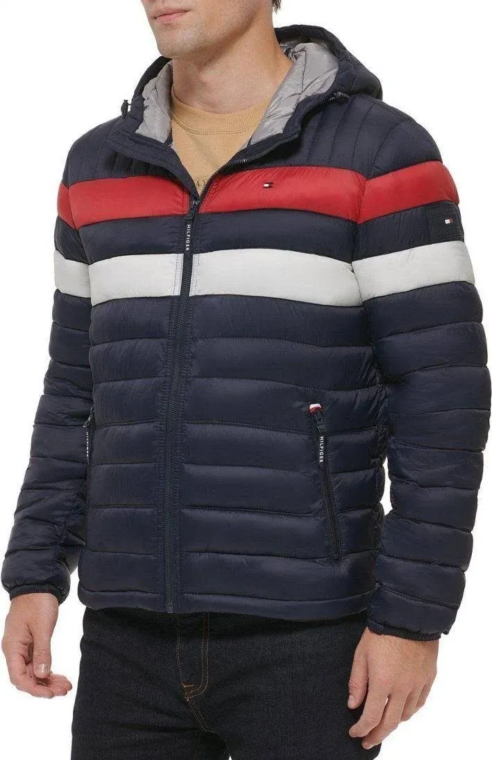 Tommy Hilfiger Men's Water Resistant Ultra Loft Filled Hooded Puffer Jacket