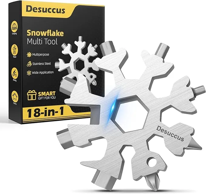 Desuccus 18-in-1 Snowflake Multi Tool Stainless Steel Snowflake Bottle Opener ...