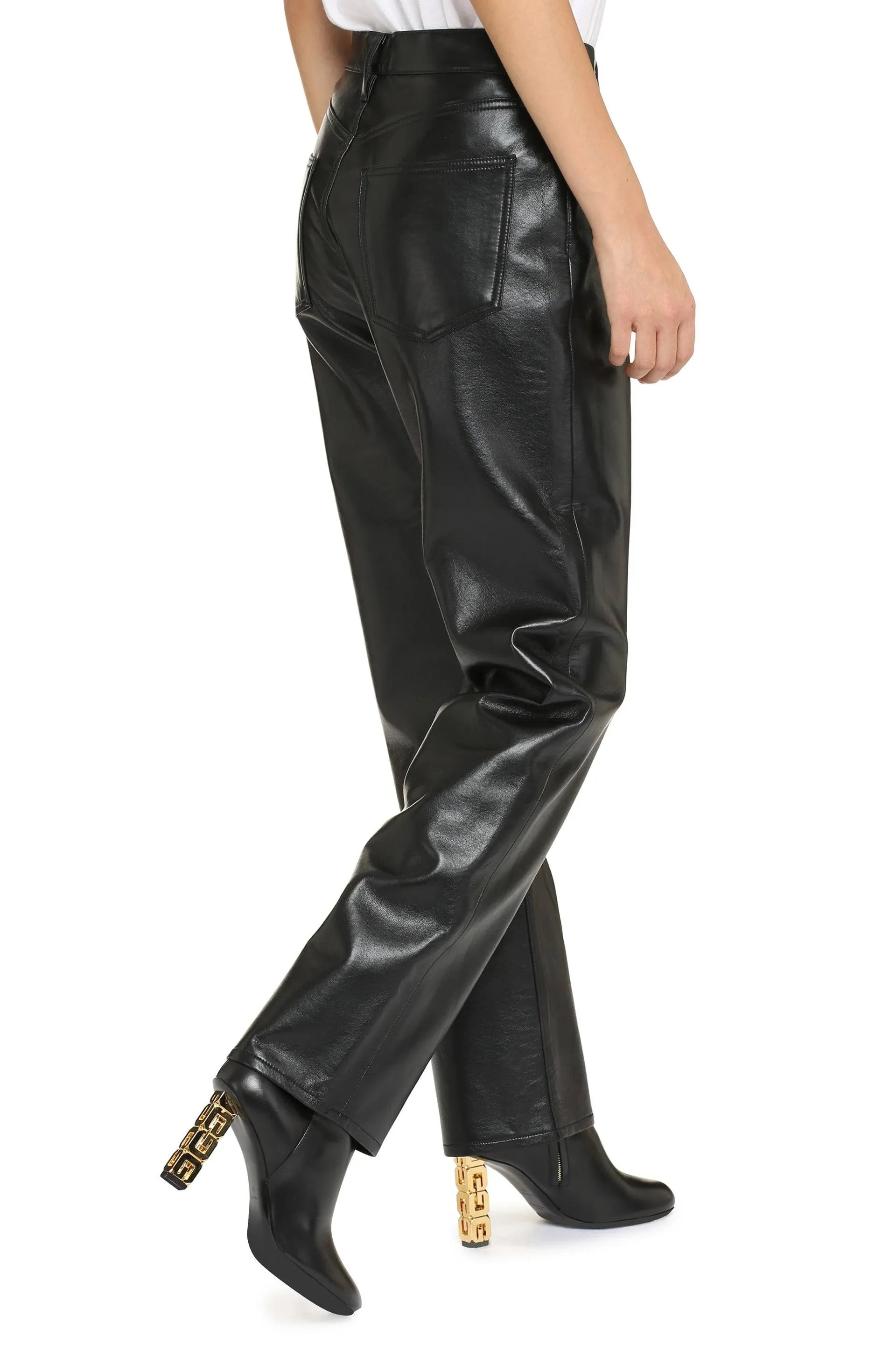 AGOLDE Women's Recycled Leather Fitted '90s Pants