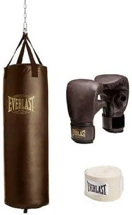 Everlast 100 lb Vintage Heavy Bag Kit