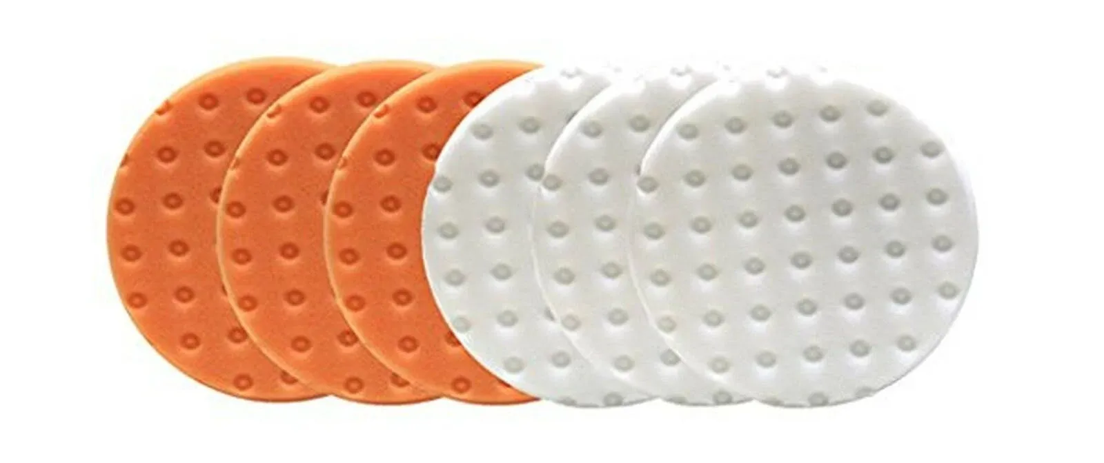 Lake Country CCS Smart Pads DA 5.5 inch Foam Pad 3-White, 3-Orange, 5.5