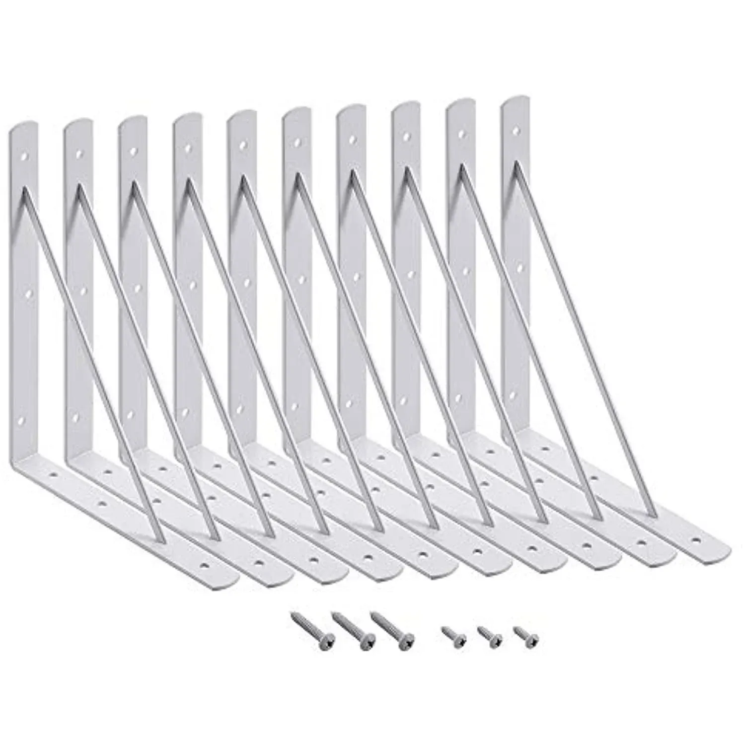 HOME MASTER HARDWARE Shelf Brackets 10 x 8 inch Metal 10 inch x 8 inch White