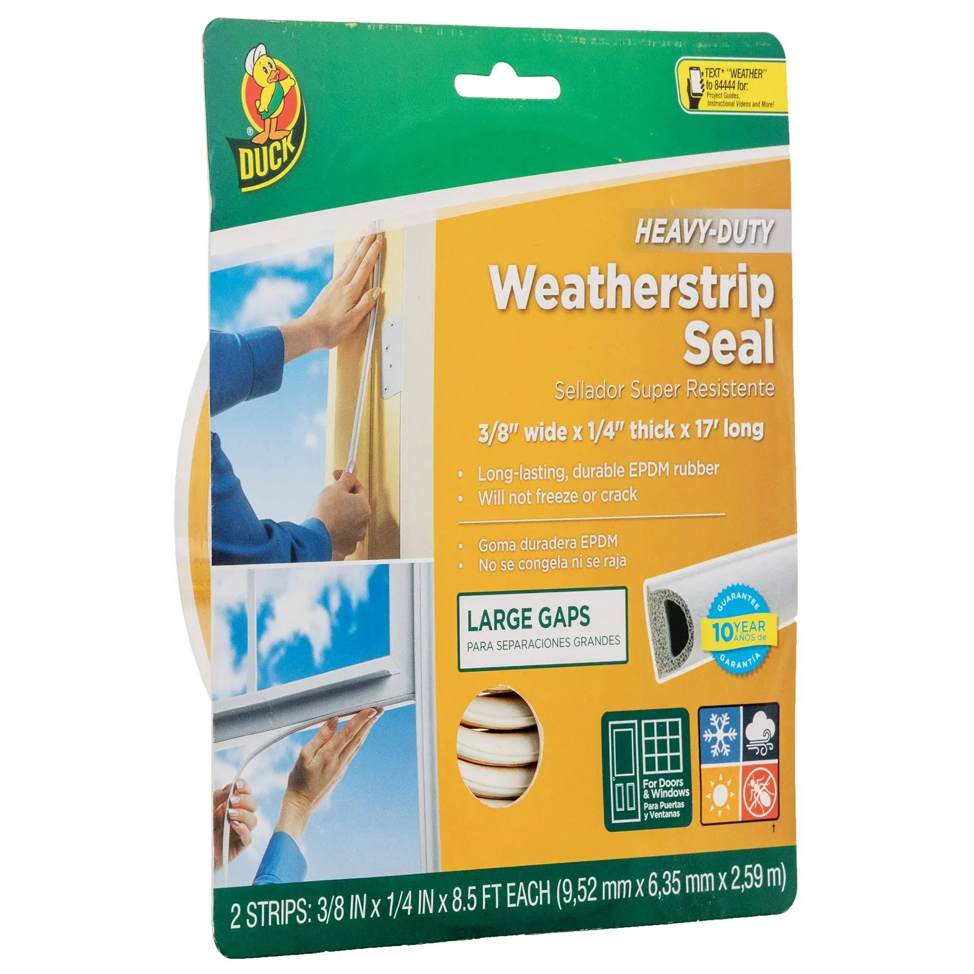 Duck Brand Heavy-Duty Weatherstrip Seal Gap