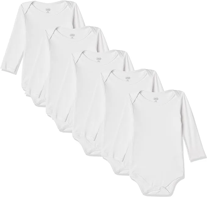 Luvable Friends Baby Cotton Long-Sleeve Bodysuits